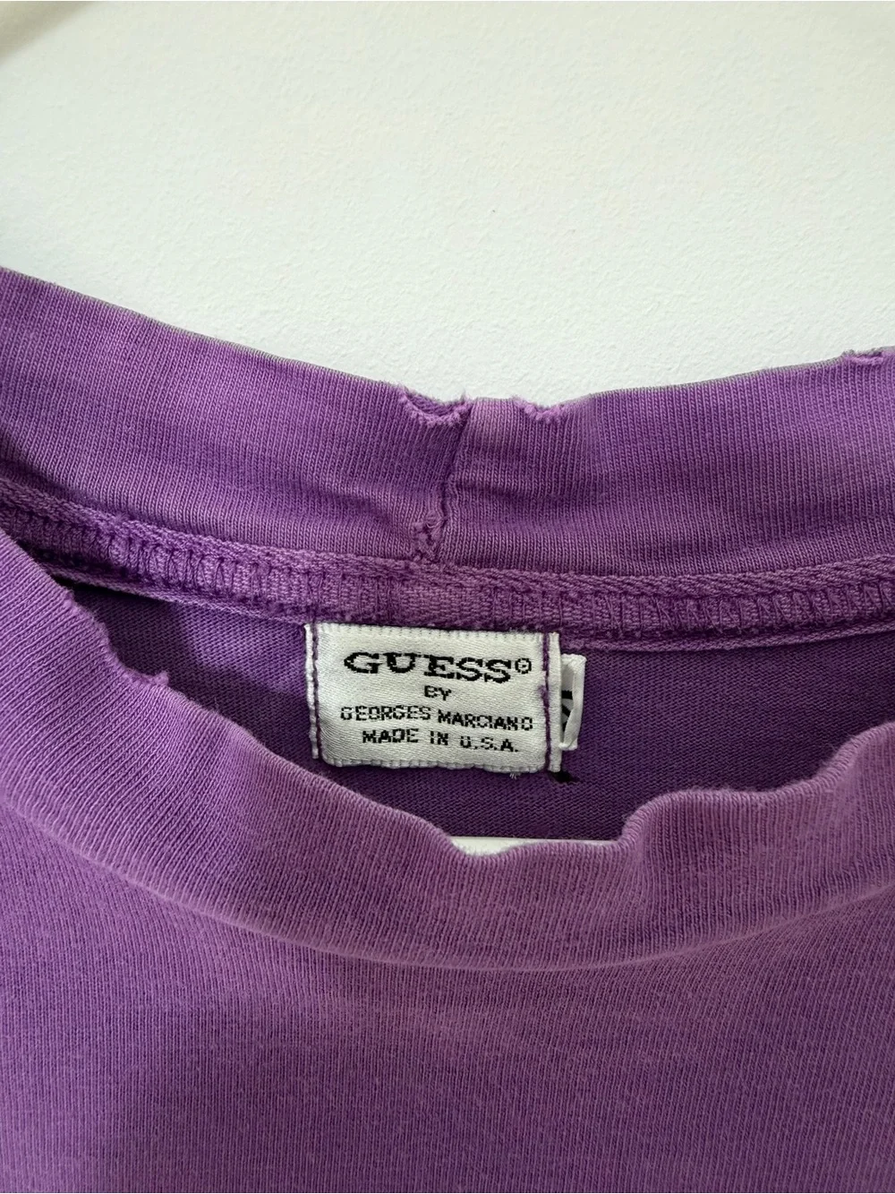 Vintage Guess Tee Purple Lifeguard Logo Size Large - Picture 5 of 5